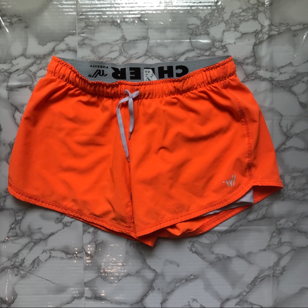 Varsity Neon Orange Shorts